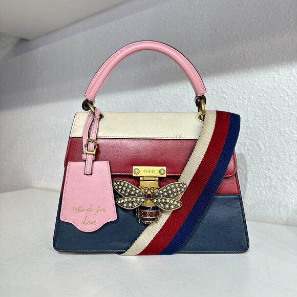 Gucci Handbags - Gucci Tri-Color Queen Bees Top Handle Shoulder Bag Crossbody